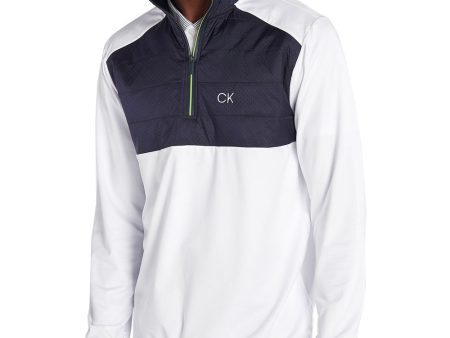 Calvin Klein Forest Lake Half Zip Jacket - White Online now