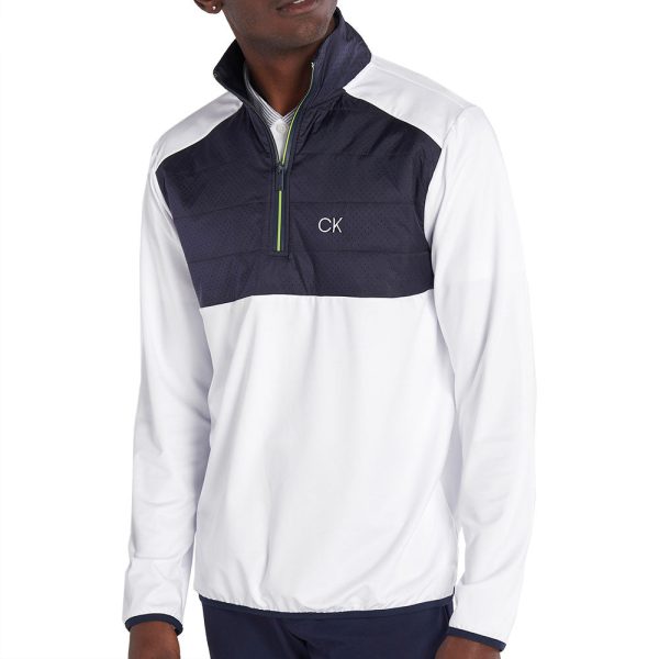 Calvin Klein Forest Lake Half Zip Jacket - White Online now