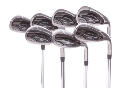 Callaway Steelhead XR 360cf Steel Mens Right Hand Irons 7-AW + LW Regular - XP 95 R300 on Sale