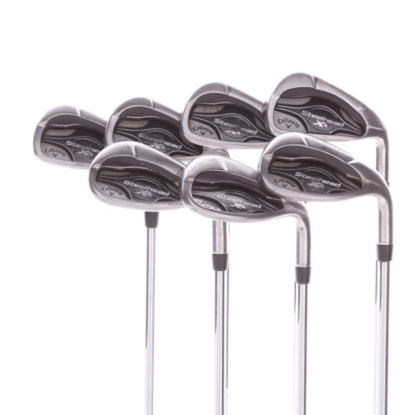 Callaway Steelhead XR 360cf Steel Mens Right Hand Irons 7-AW + LW Regular - XP 95 R300 on Sale