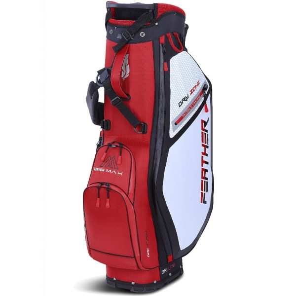 Big Max Dri-Lite Feather Stand Bag - Red Black White For Discount