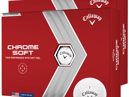 Callaway Chrome Soft Golf Balls - White - Double Dozen Sale