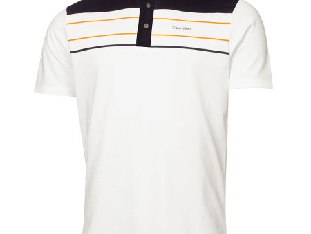 Calvin Klein Blackwater Polo Shirt - White Orange Discount