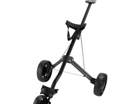 Ben Sayers Three Wheel Push Golf Trolley - Black Fashion