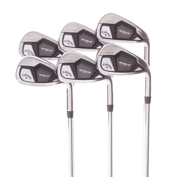 Callaway ROGUE ST MAX OS Steel Men s Right Hand Irons 5-PW Stiff - TRUE TEMPER ELEVATE MPH Cheap