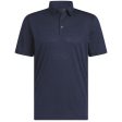 adidas Textured Jacquard Polo Shirt - Collegiate Navy Black Discount