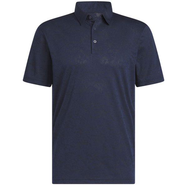 adidas Textured Jacquard Polo Shirt - Collegiate Navy Black Discount