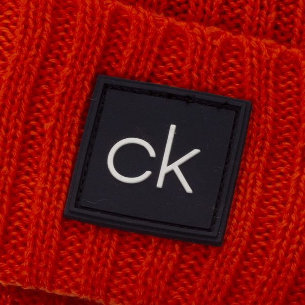 Calvin Klein Chunky Knit Beanie - Blaze Cheap