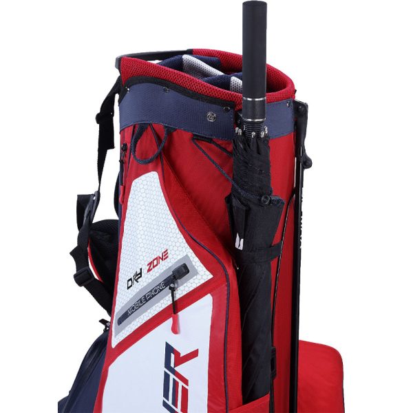 Big Max Dri-Lite Feather Stand Bag - Navy Red White on Sale