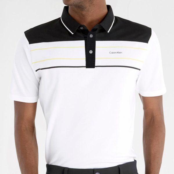 Calvin Klein Blackwater Polo Shirt - White Yellow Online now