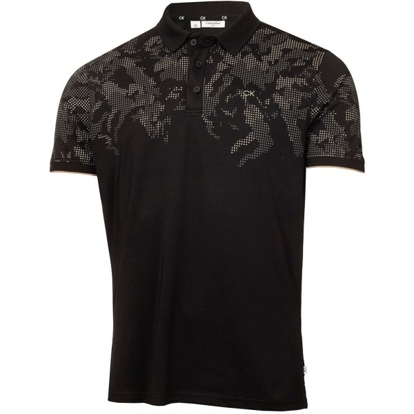 Calvin Klein Nashua Printed Polo Shirt - Black Supply