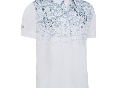 Callaway Splatter Paint Ombre Polo Shirt - Bright White For Discount