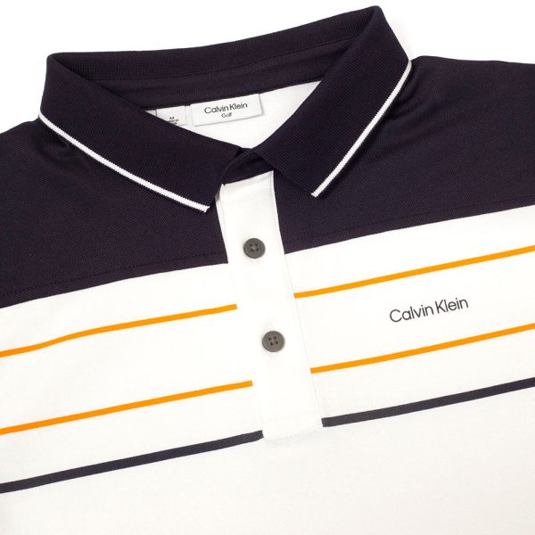 Calvin Klein Blackwater Polo Shirt - White Orange Discount