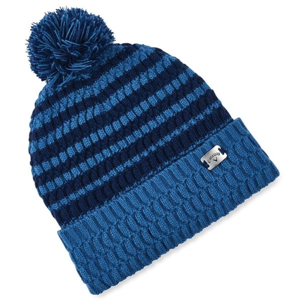 Callaway Winter Pom Pom Beanie Hat - Blue Navy Online Hot Sale