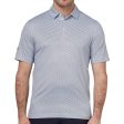 Callaway Trademark Ombre Chev Print Polo Shirt - Bright White Hot on Sale