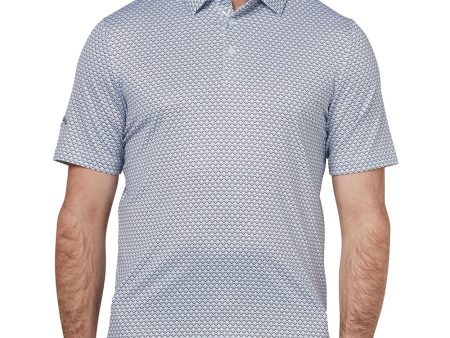 Callaway Trademark Ombre Chev Print Polo Shirt - Bright White Hot on Sale