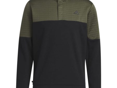 adidas DWR 1 4 Zip Pullover - Olive Strata Black Hot on Sale