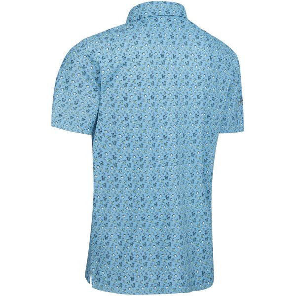 Callaway All Over Drinks Novelty Polo Shirt - Blue Grotto Online now