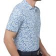 Callaway Filtered Floral Print Polo Shirt - Bright White Fashion