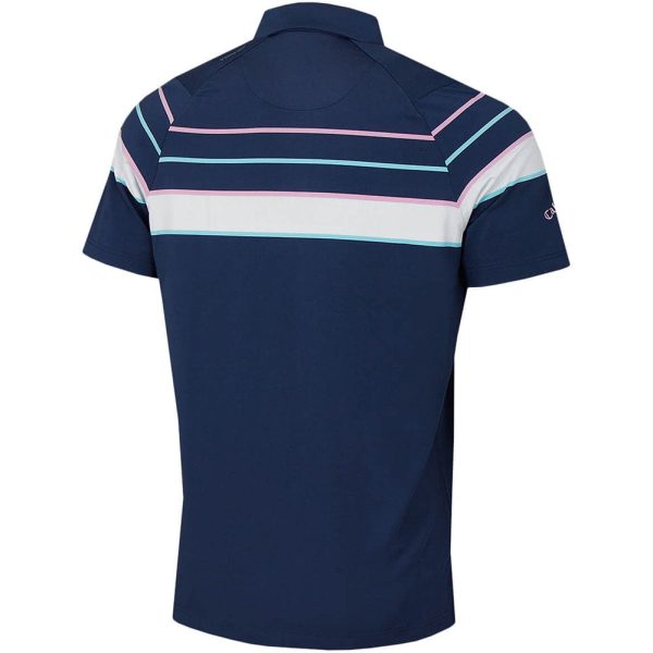 Callaway Resort Ventilated Shoulder Block Polo Shirt - Peacoat Online Hot Sale