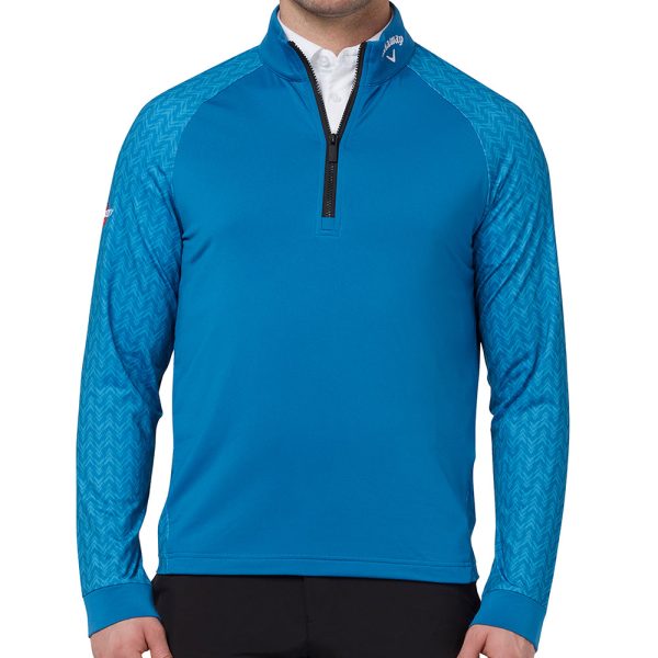 Callaway 1 4 Zip Odyssey Blocked Pullover - Vallarta Blue For Cheap