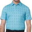 Callaway All Over Drinks Novelty Polo Shirt - Blue Grotto Online now