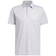 adidas Textured Jacquard Polo Shirt - White Grey Two Fashion