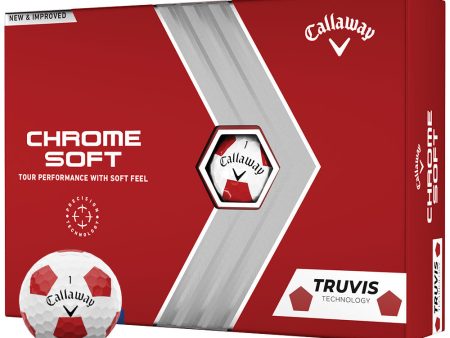 Callaway Chrome Soft Truvis Golf Balls - Red - 12 Pack Online