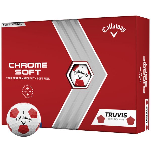 Callaway Chrome Soft Truvis Golf Balls - Red - 12 Pack Online