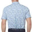 Callaway Filtered Floral Print Polo Shirt - Bright White Fashion