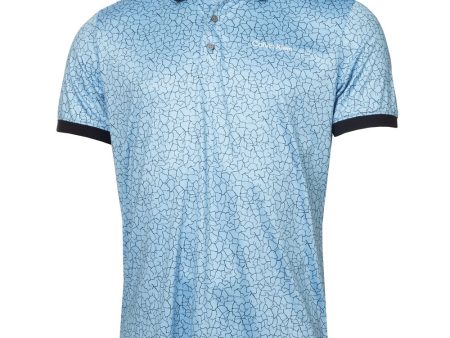 Calvin Klein Fracture Print Polo Shirt - Boy Blue Online