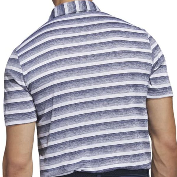 adidas 2 Colour Stripe Polo Shirt - Collegiate Navy White Supply