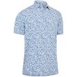 Callaway Filtered Floral Print Polo Shirt - Bright White Fashion