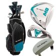 Ben Sayers M8 13-Piece Cart Bag Package Set - Turquoise - Junior Ladies Discount