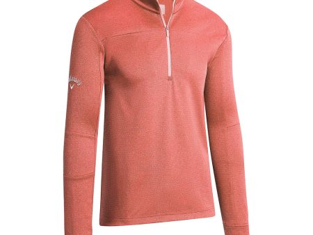 Callaway Pieced Waffle 1 4 Zip Fleece - Dubarry Heather Online Sale