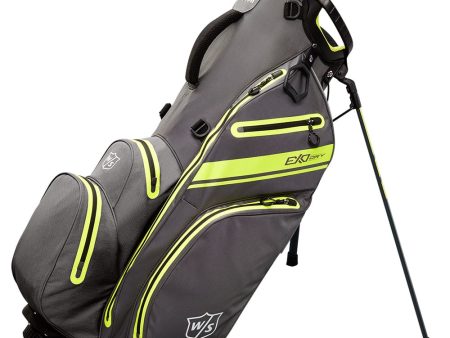 Wilson Exo Dry Waterproof Stand Bag - Charcoal Citron Silver Hot on Sale