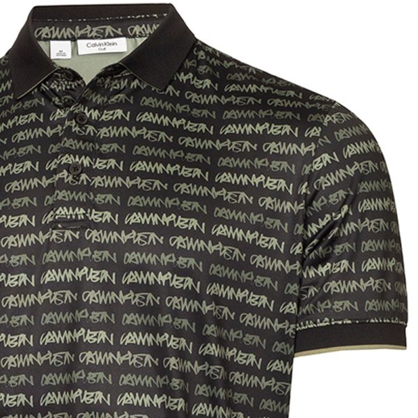 Calvin Klein Signature Polo Shirt - Black Cameo Green Online