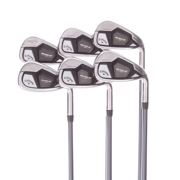 Callaway Rogue ST Max OS Graphite Mens Right Hand Irons 5-PW Stiff - Recoil Dart F4 Cheap