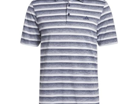 adidas 2 Colour Stripe Polo Shirt - Collegiate Navy White Supply