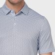 Callaway Trademark Ombre Chev Print Polo Shirt - Bright White Hot on Sale