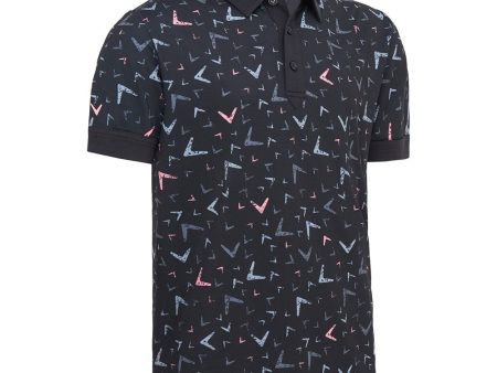 Callaway All Over Chev Geo Polo Shirt - Caviar Online