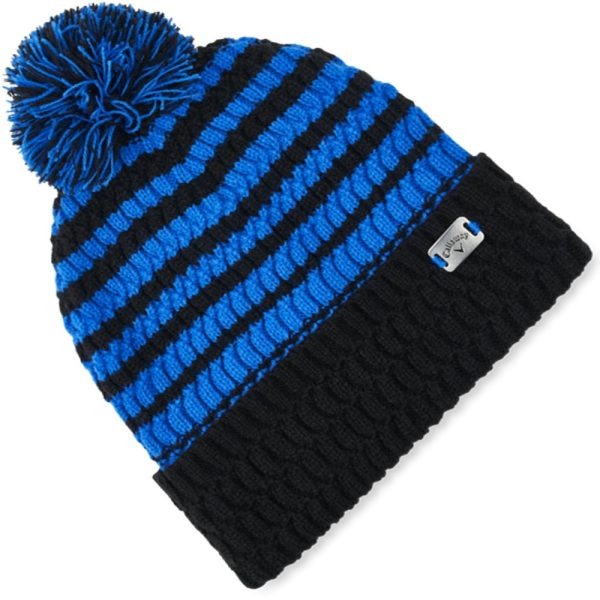 Callaway Winter Pom Pom Beanie Hat - Black Royal For Cheap