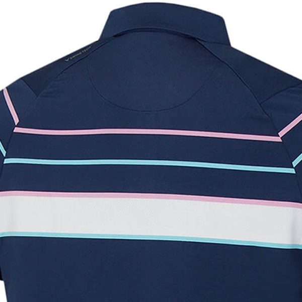 Callaway Resort Ventilated Shoulder Block Polo Shirt - Peacoat Online Hot Sale