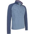 Callaway Chev Print Chillout 1 4 Zip Pullover - Peacoat Heather Supply