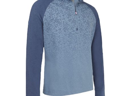 Callaway Chev Print Chillout 1 4 Zip Pullover - Peacoat Heather Supply