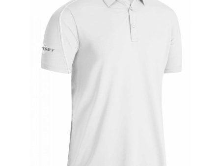 Callaway Stitched Colour Block Polo Shirt - Bright White Online Sale