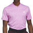 adidas Textured Stripe Polo Shirt - Lucid Fuchsia White Discount