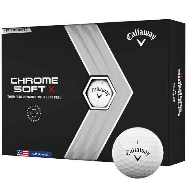 Callaway Chrome Soft X Golf Balls - White - 12 Pack on Sale