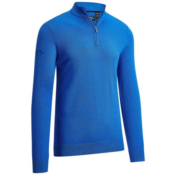 Callaway Merino Wool 1 4 Zip Pullover - Surfing Blue Discount