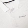 Calvin Klein Fracture Print Polo Shirt - White Pale Silver Fashion